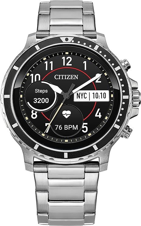 Citizen CZ Smart Stainless Steel Smartwatch Touchscreen, Heartrate, GPS, Speaker, Bluetooth, Noti... | Amazon (US)