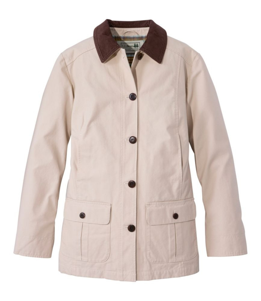 Women's Adirondack Barn Winter Coat, Flannel-Lined Stone Large, Cotton/Nylon L. L.Bean | L.L. Bean