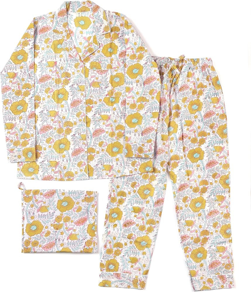 Huar Cotton Pajamas for Women Set - Luxurious Womens Pajama Sets - Comfortable PJ Sets, Breathabl... | Amazon (US)