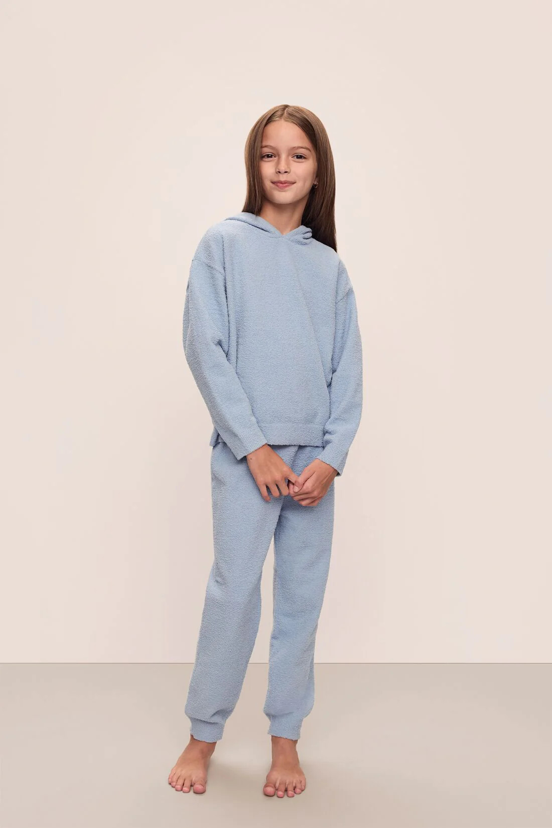 Kid's Recycled Boucle Hoodie & Jogger Set | Eberjey