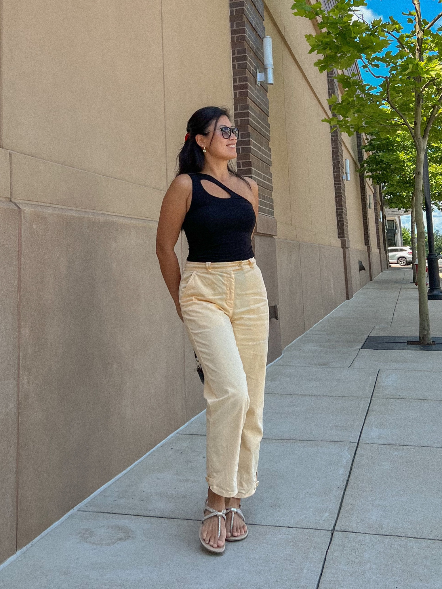 Cutout top, Klassy network, yellow pants, strap sandals, summer outfit, summer style

#LTKFind #LTKstyletip #LTKSeasonal