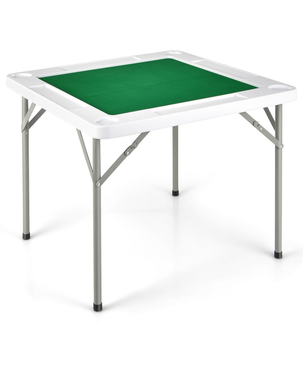 Gouun 4-Player Mahjong Game Table with Iron Frame - Green | Macy's