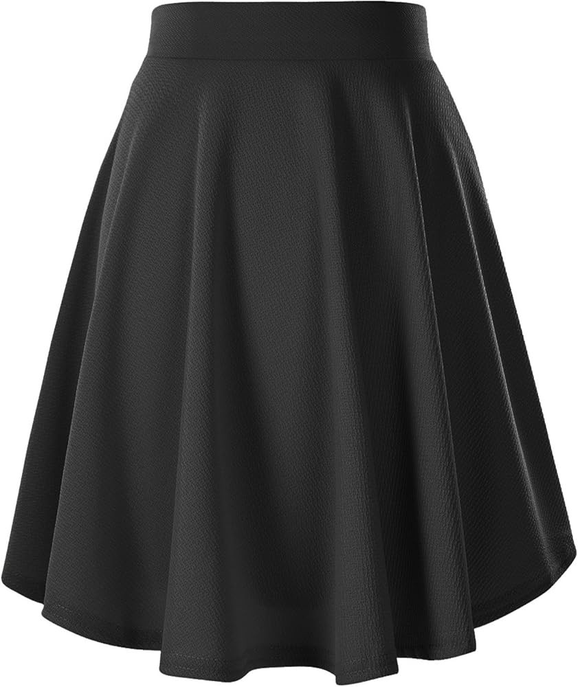Urban CoCo Women's Basic Versatile Stretchy Flared Casual Mini Skater Skirt | Amazon (US)