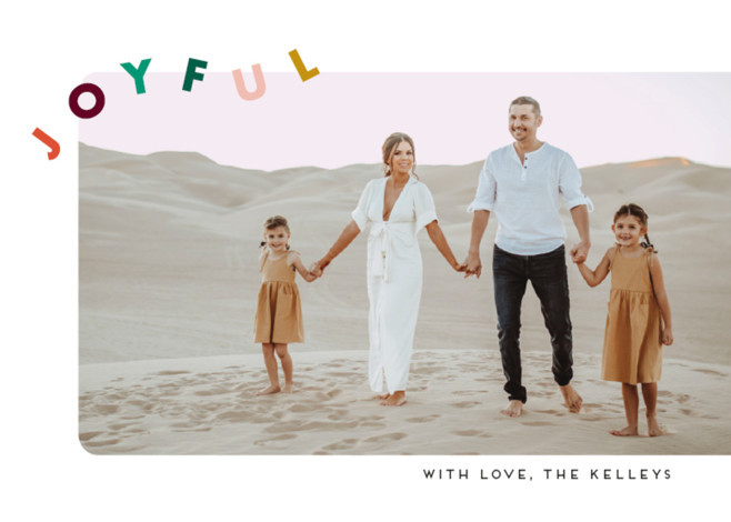 "Type and Color" - Customizable Holiday Photo Cards in Green by Genna Blackburn. | Minted