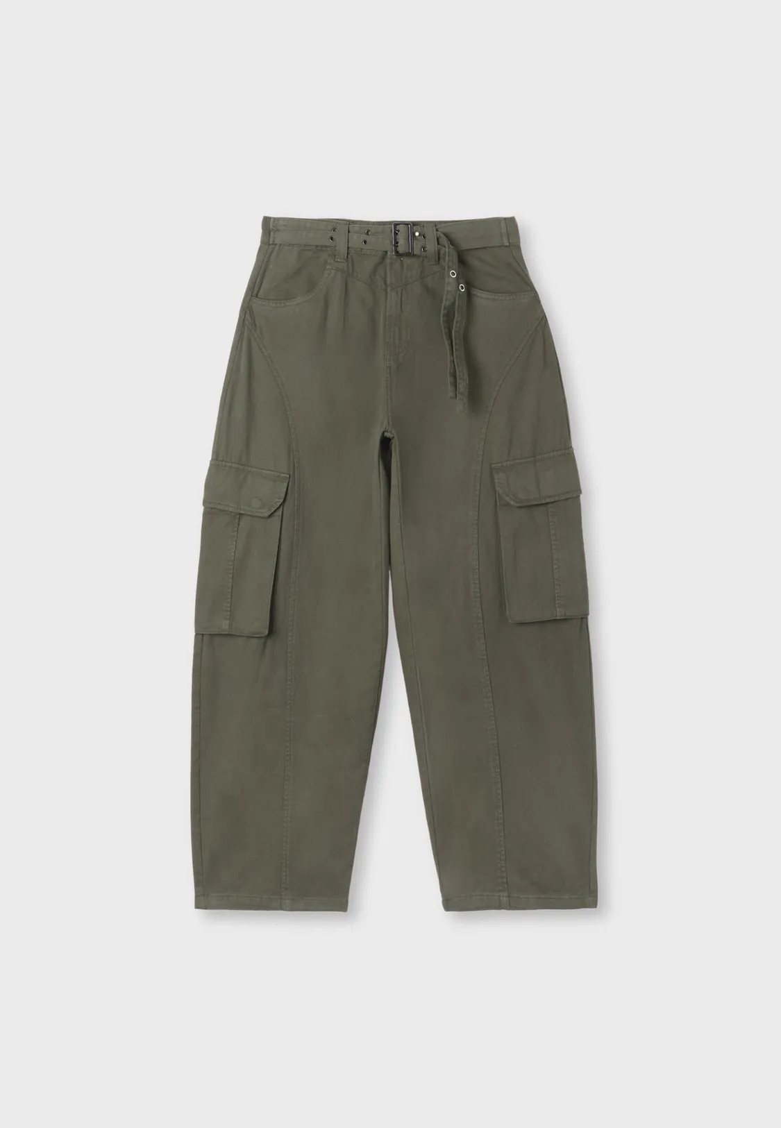 Stradivarius Pantalon cargo barrel  Kaki 34 | Stradivarius (FR)