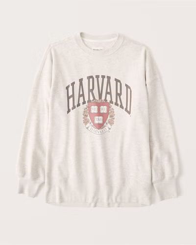 Boyfriend Crew Harvard Graphic Sweatshirt | Abercrombie & Fitch (US)
