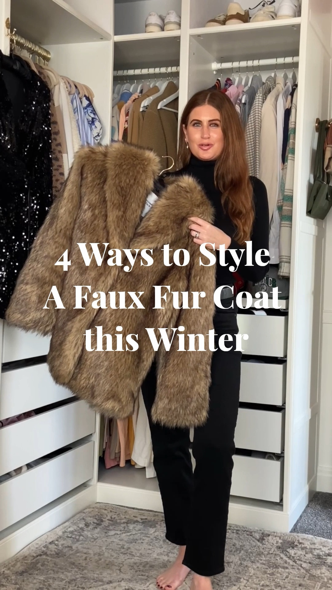 Looking for a winter coat that truly does it all? ❄️
A faux fur coat is that chic, timeless layer you’ll reach for year after year, warm, effortlessly luxe, and perfect for elevating everyday winter outfits. From casual to polished, it works with everything.

Here are 4 easy ways to style yours this season:

1️⃣ Christmas Shopping With the Girls
Black straight-leg jeans, black roll neck, black belt, black pointy ankle boots, tan bag & leather gloves.

2️⃣ Cosy Errands / Christmas Coffee Run
Chocolate brown knitted trousers, cream turtleneck & mini ankle UGG boots.

3️⃣ Everyday Elevated Casual
Classic blue jeans, a black long-sleeve top, chunky black ankle boots, and a structured tan crossbody — proof a faux fur coat instantly upgrades even the simplest winter outfit.

4️⃣ Party Season / Christmas Cocktails
Black tights and a sequin dress paired with heels for an elevated evening look ✨ 

#LTKwinter #LTKuk #LTKdatenight