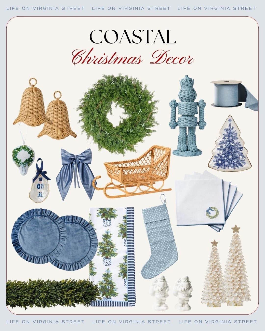 Coastal Christmas decor 🙌🏻🙌🏻

Coastal Holidays, Florida coastal holiday decor, modern Christmas decor, modern home decor, nutcracker, wreath, stockings, Christmas 

#LTKSeasonal #LTKHoliday #LTKHome