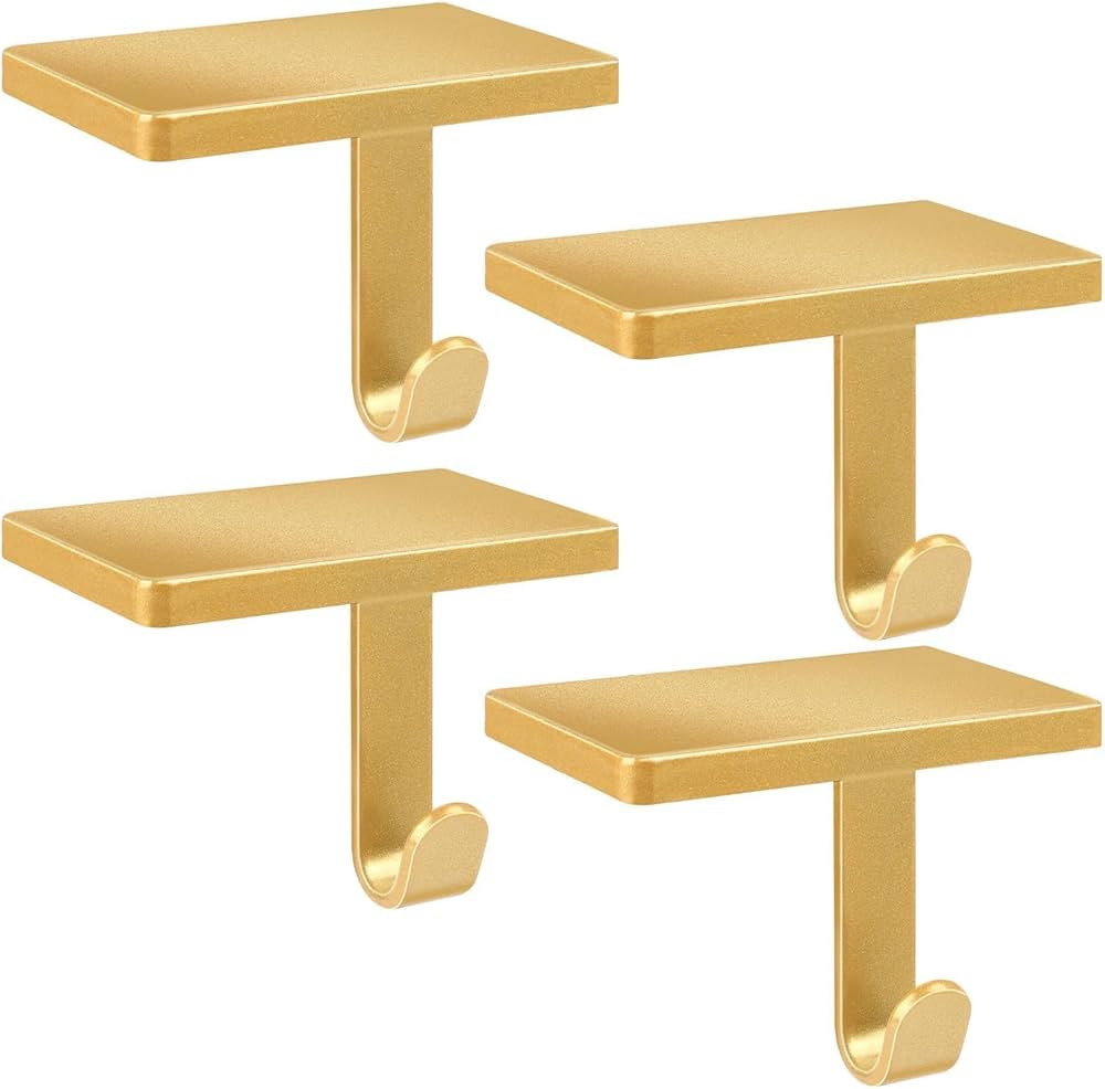 WYTAOHZL Christmas Stocking Holders for Mantle Set of 4 Metal Stocking Hangers Non-Slip Weighted ... | Amazon (US)