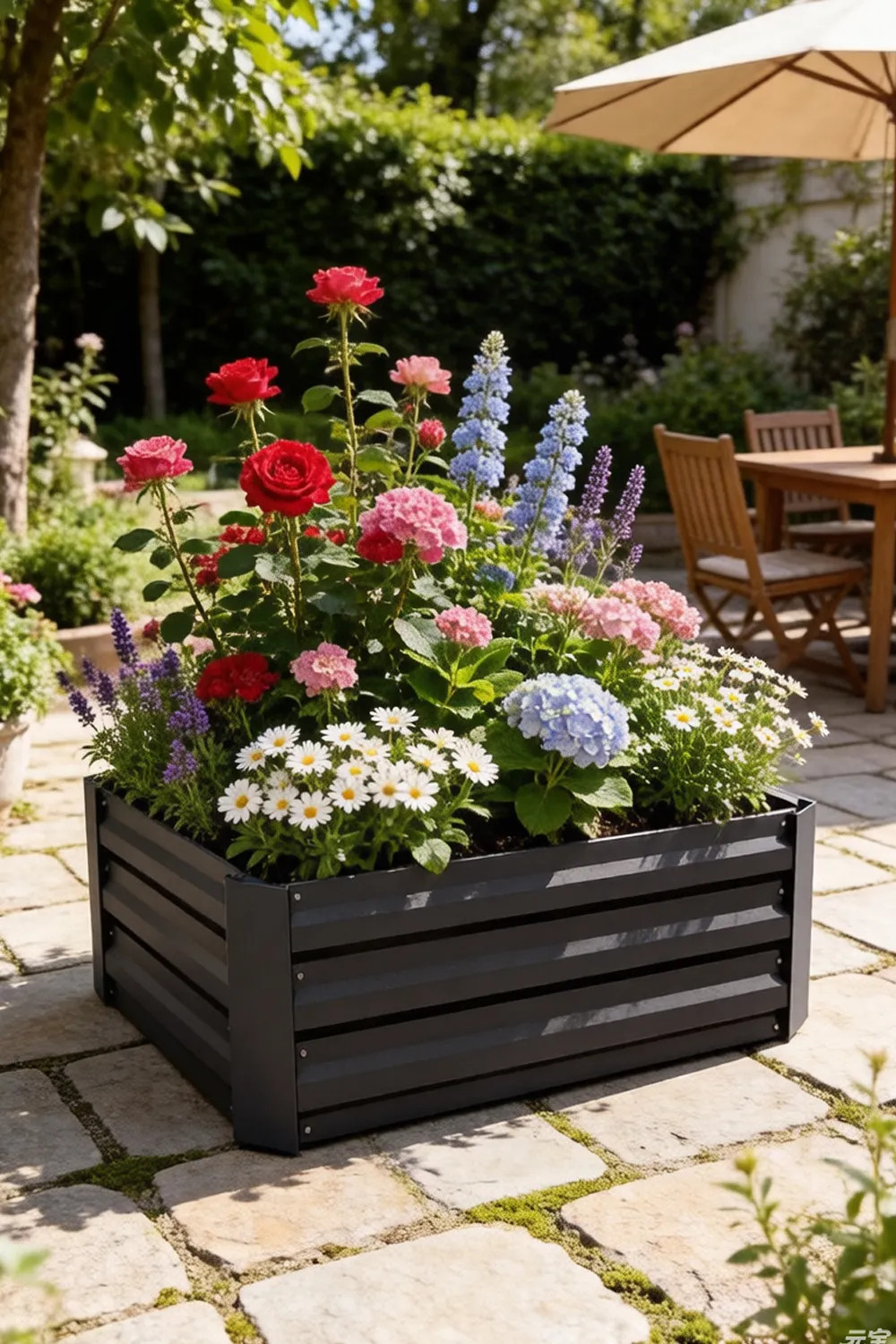 Black Living and Home Galvanised Steel Raised Garden Bed | Debenhams | Debenhams UK