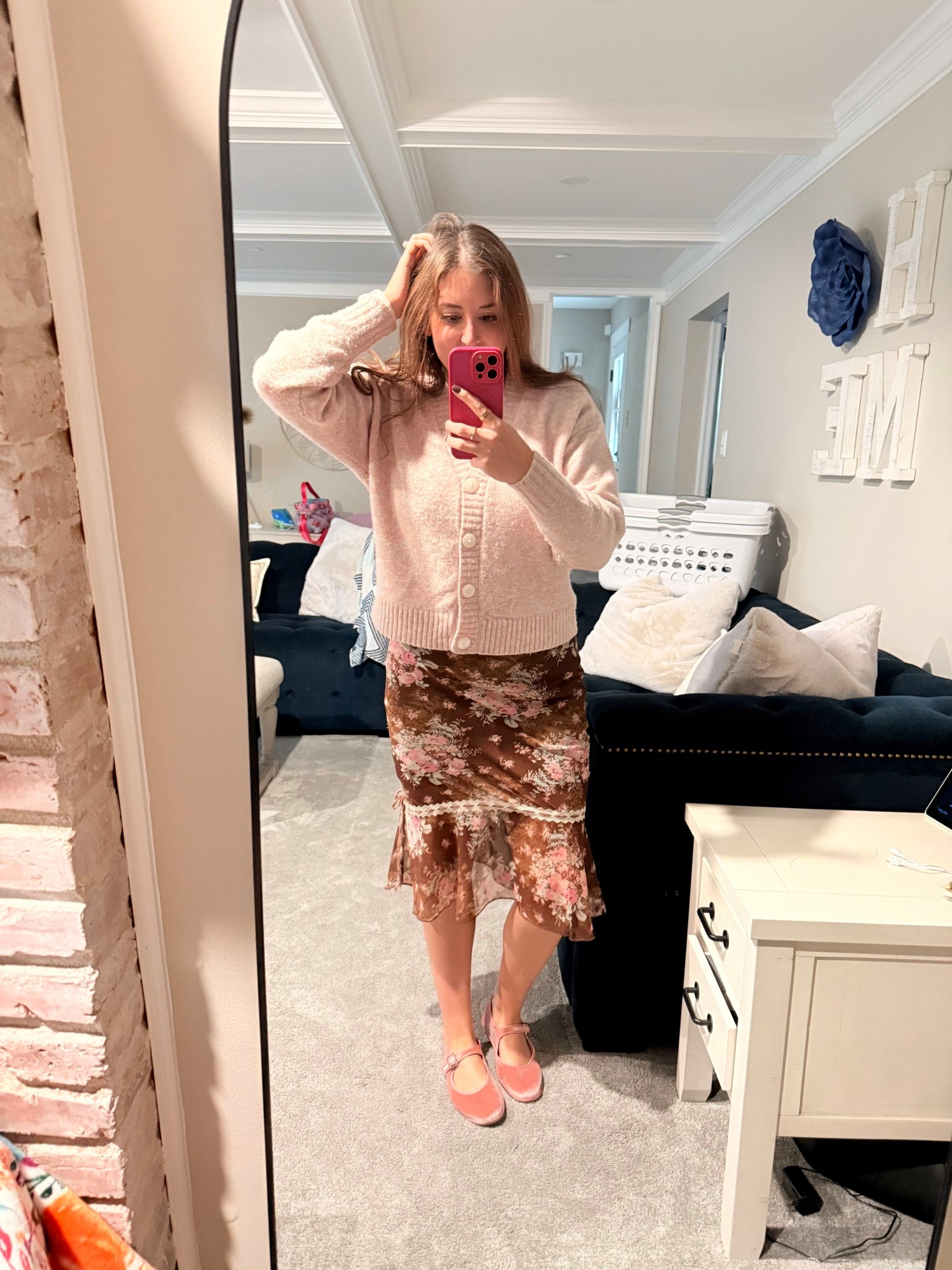 Fall teacher outfit inspo! My skirt is Free People, my sweater is Old Navy, my shoes are Target. Shop the links below 🫶🏼 

#teacherwardrobe #skirtsandcardigans #brownfashion 

#LTKWorkwear #LTKFindsUnder50 #LTKSeasonal