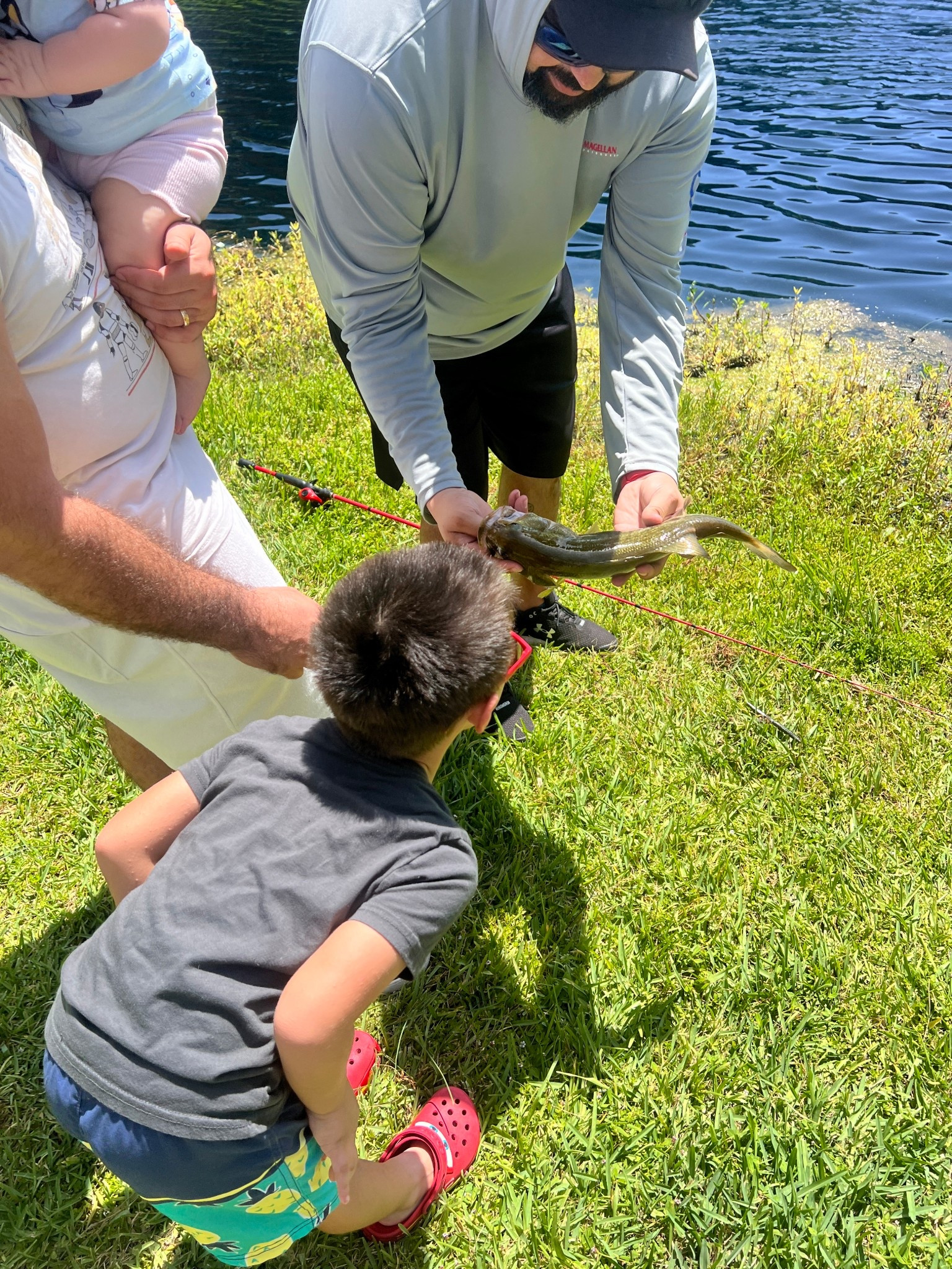 Loves to watch people fish,  but gets scared of the fish  

#LTKKids #LTKFamily #LTKSeasonal