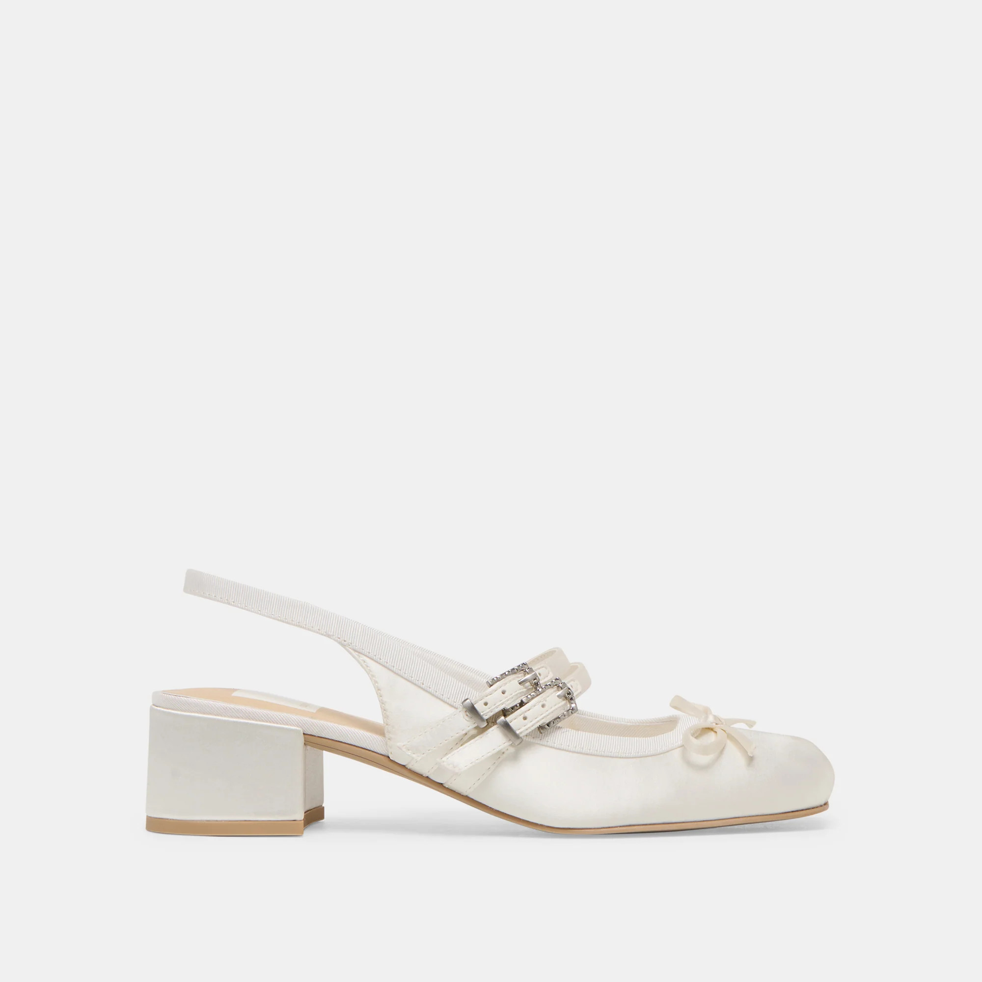 Loris True White Satin Heels | Dolce Vita | DolceVita.com