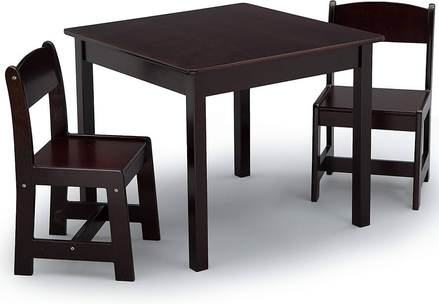 Delta Children MySize Kids Wood Table and Chair Set (2 Chairs Included) - Ideal for Arts & Crafts... | Amazon (US)