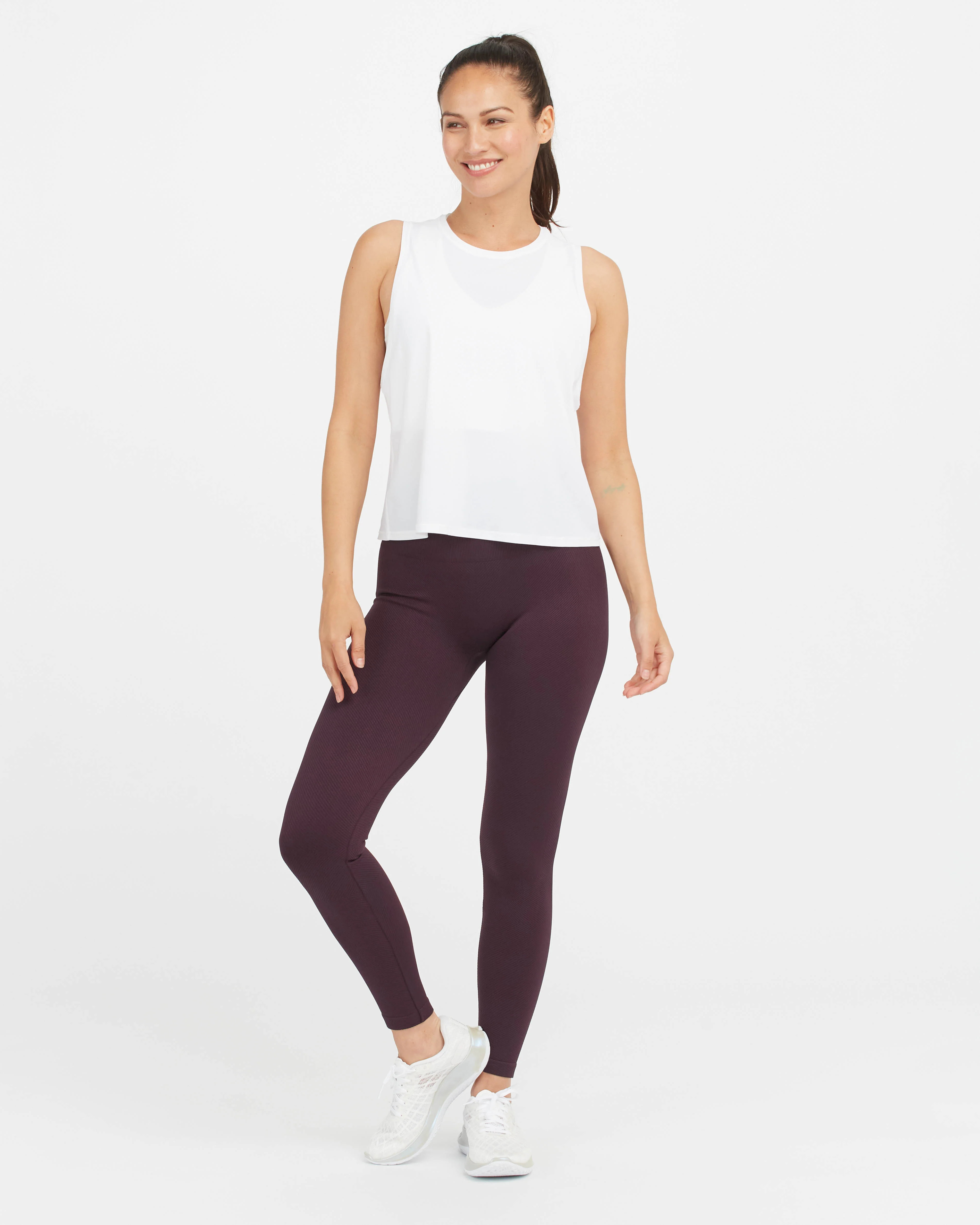 Seamless Sculpt Chevron Ribbed Leggings | Spanx