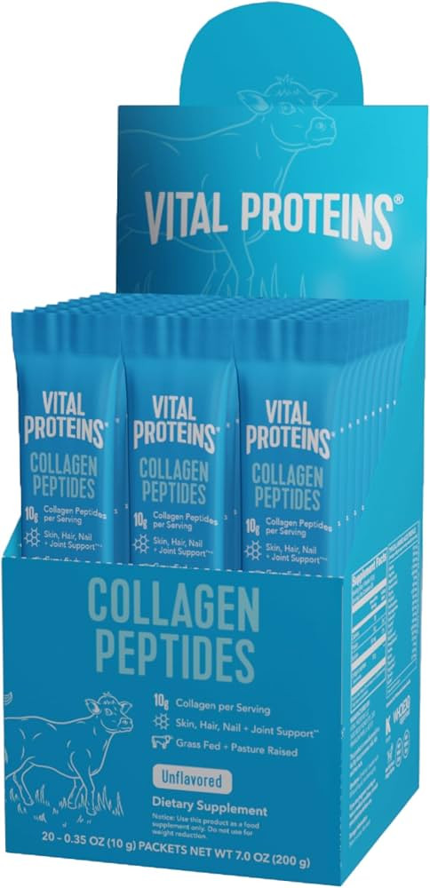 Vital Proteins Collagen Peptides Powder Supplement, Hydrolyzed Collagen Peptides Travel Pack, 20 ... | Amazon (US)