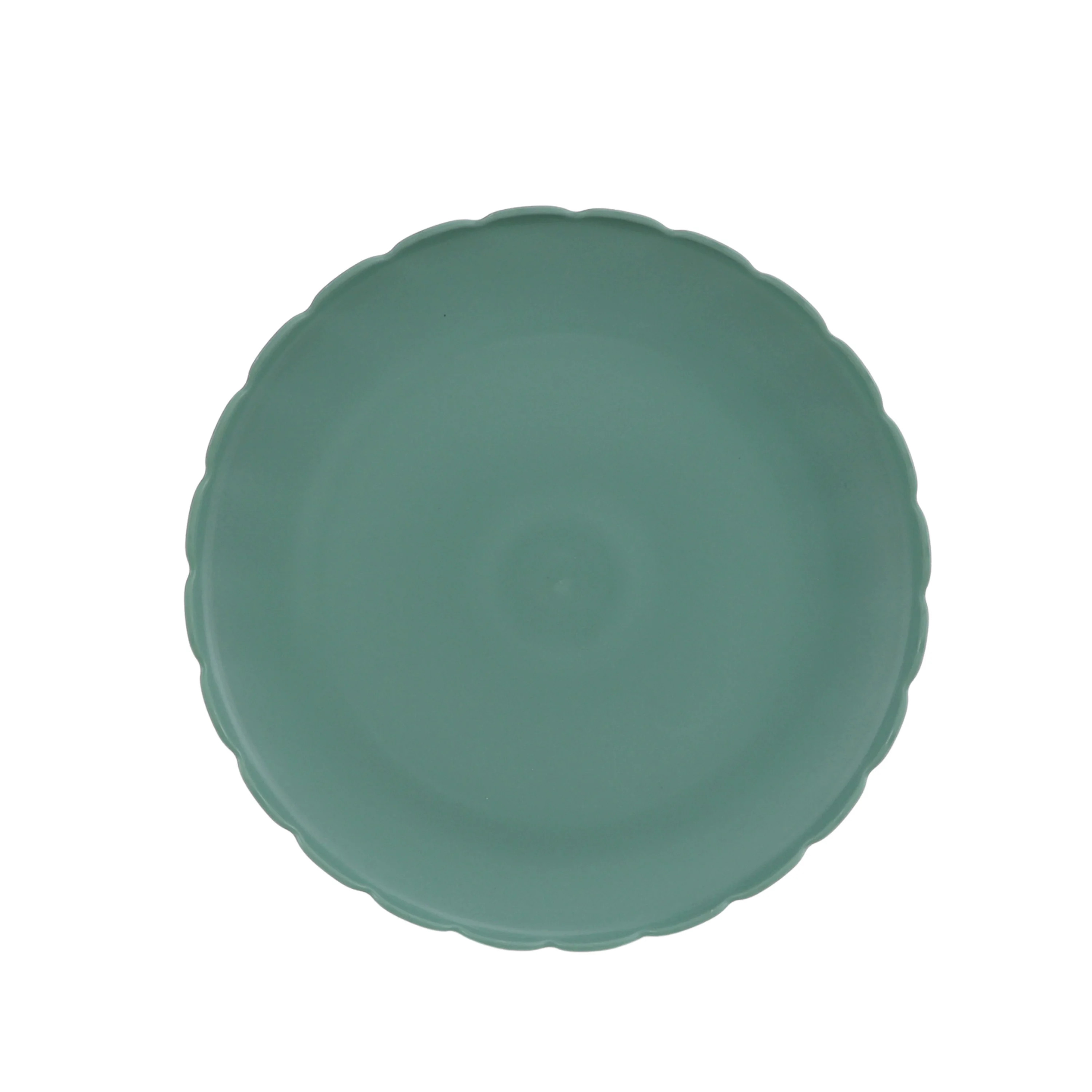 Mainstays - Sage Round Plastic Plate, Scalloped, 10.5-inch | Walmart (US)