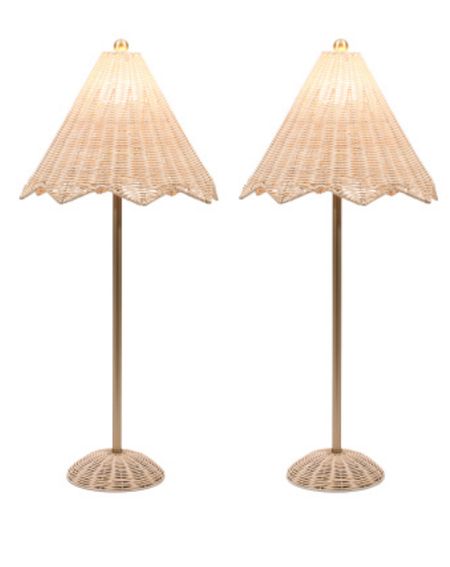 Designer look scalloped rattan lamps. Set of 2 for $149!

Get the look for less and follow @pennyandpearldesign for more home style ✨



#LTKsalealert #LTKhome #LTKFind