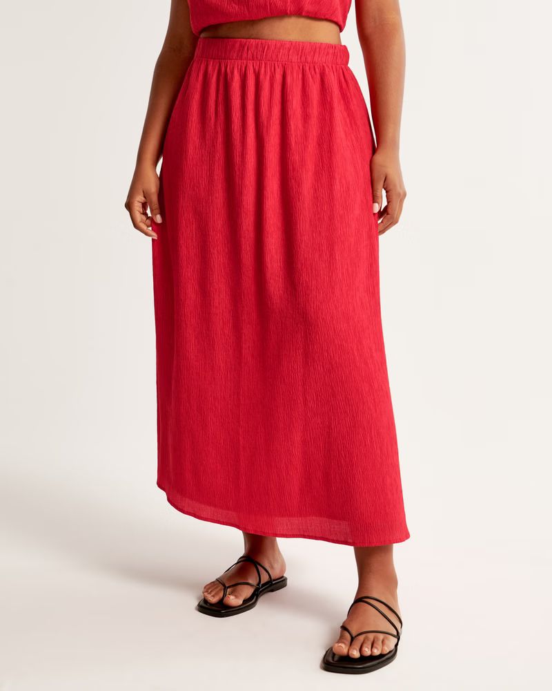 Women's Crinkle Flowy Maxi Skirt | Women's New Arrivals | Abercrombie.com | Abercrombie & Fitch (US)