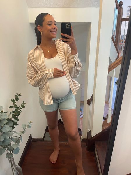 Maternity outfit, chocolate, maternity, shorts, target phones, bodysuit, pregnancy, outfit, I Pregnancy style bump, friendly 

#LTKstyletip #LTKbump #LTKunder50