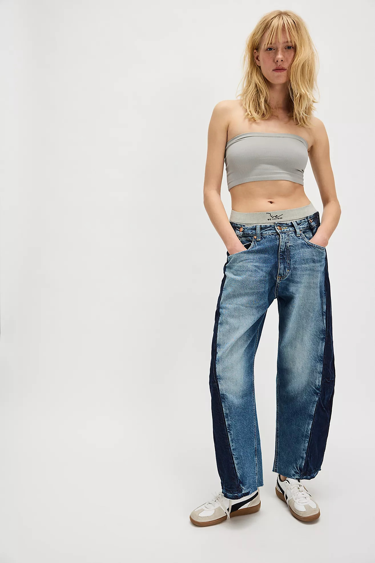 Lee Rider Low-Slung Barrel Jeans | Free People (Global - UK&FR Excluded)
