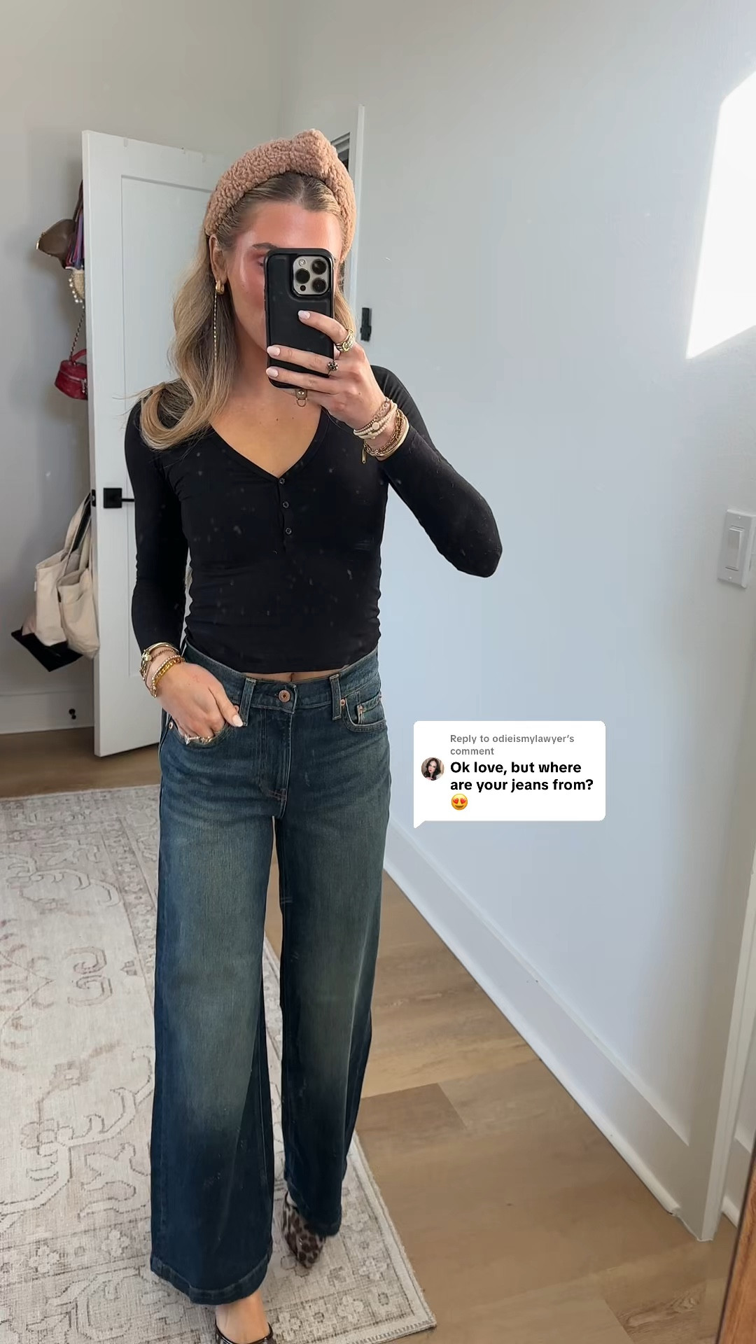 Gap high rise denim jeans size 24 or 00. A fitted waist on top of our signature wide leg.

Fit: Fitted in the waist & hips with a full-length, relaxed wide leg. This jean has a loose fit – size down for a slimmer fit.
Fabric: 99% Regenerative Cotton, 1% Stretch. ​
Stretch: Low Stretch Jeans. Our most comfortable authentic denim. Holds you in at the hips & waist but feels easy everywhere else.
Rise: High Rise Jeans.
Look: A semi-fitted five-pocket jean in a vintage dark tint.
Details: Zip fly & five-pocket styling.
Responsibly Made: This pair of jeans is part of our water-saving Washwell program. Compared with conventional wash methods, Washwell uses at least 20% less water.
More Sustainable Cotton: Made with 99% regenerative cotton which is grown using holistic agricultural practices that improve soil health, climate resilience, water retention, and local biodiversity.

#LTKootd #LTKSaleAlert #LTKSeasonal