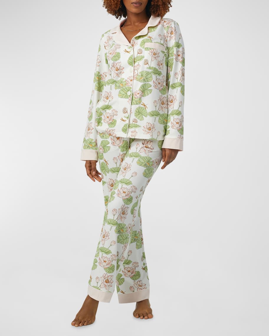 BedHead Pajamas Floral-Print Cotton Jersey Pajama Set | Neiman Marcus