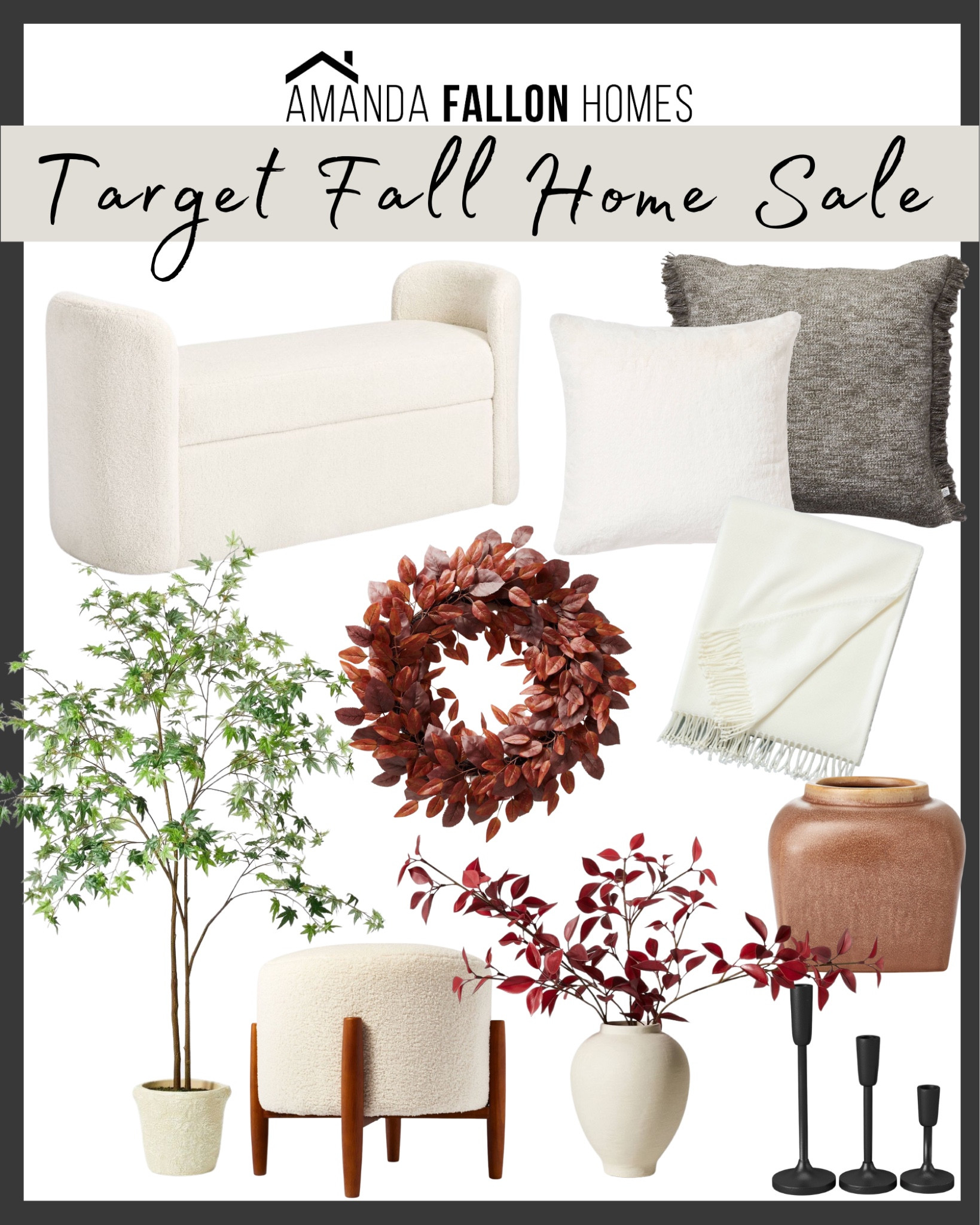 Fall home decor on sale now!

#Target #TargetHome #FallDecor #FallHome #FallWreath #Vase #Candlesticks #Ottoman #ThrowPillows  #FauxTree #FallPlant #ThrowBlanket #LaborDay #LaborDaySale #HomeDecorSale

#LTKsalealert #LTKhome #LTKFind