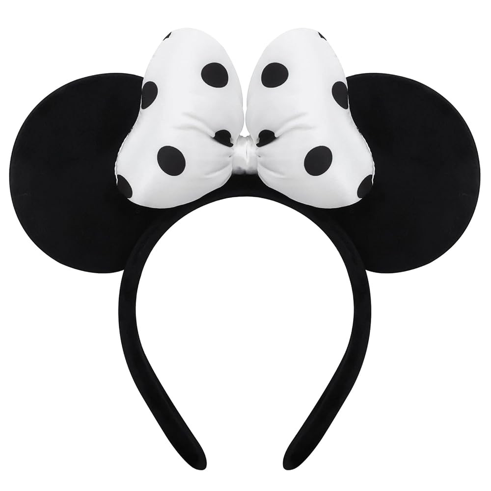 Handmade Mouse Ears Headband for Women and Girls, Polka Dot Bow Minnie Ears Costume Accessories | Amazon (US)