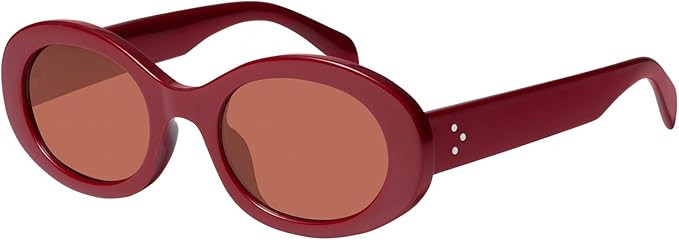 mosanana Oval Retro Trendy Sunglasses for Women 90s Style MS52371 | Amazon (US)