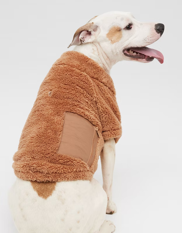 OFFLEASH By Aerie Fluffy Sherpa Dog Half Zip | Aerie