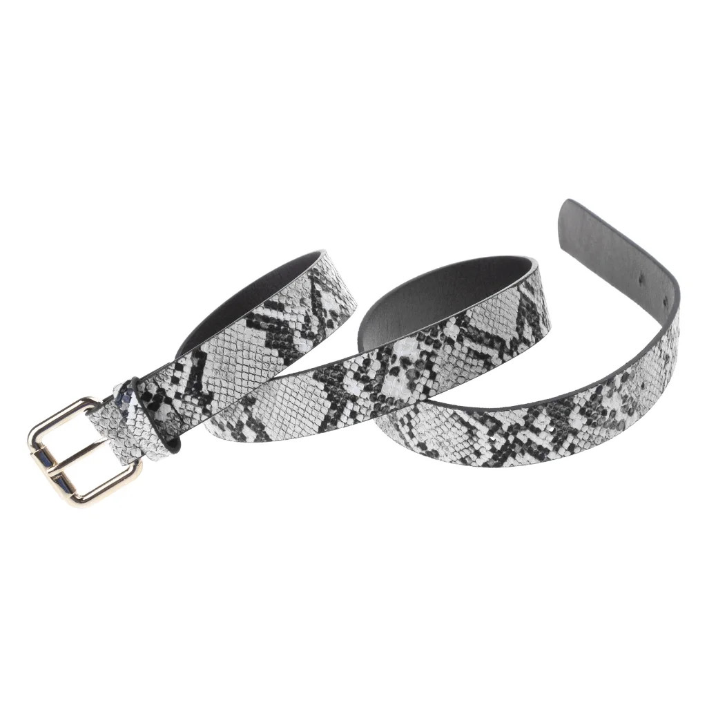 NEXAVKPR Fashion Ladies PU-leather Belt with Snake Pattern Waist Belt for Security Check - Walmar... | Walmart (US)