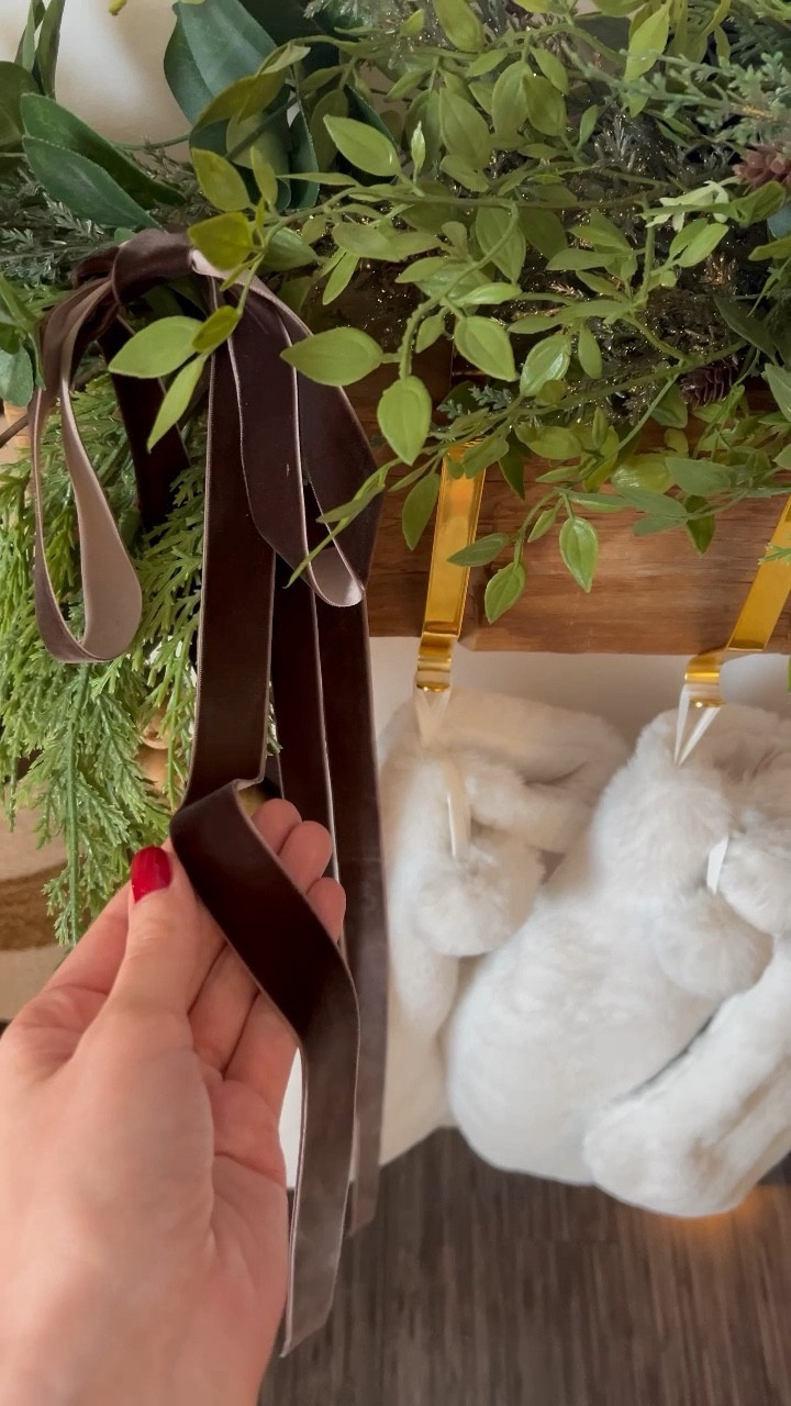 Christmas decor, Christmas decorations, holiday decor, ribbon, velvet ribbon, fireplace mantel decor 

#LTKhome #LTKHoliday #LTKSeasonal