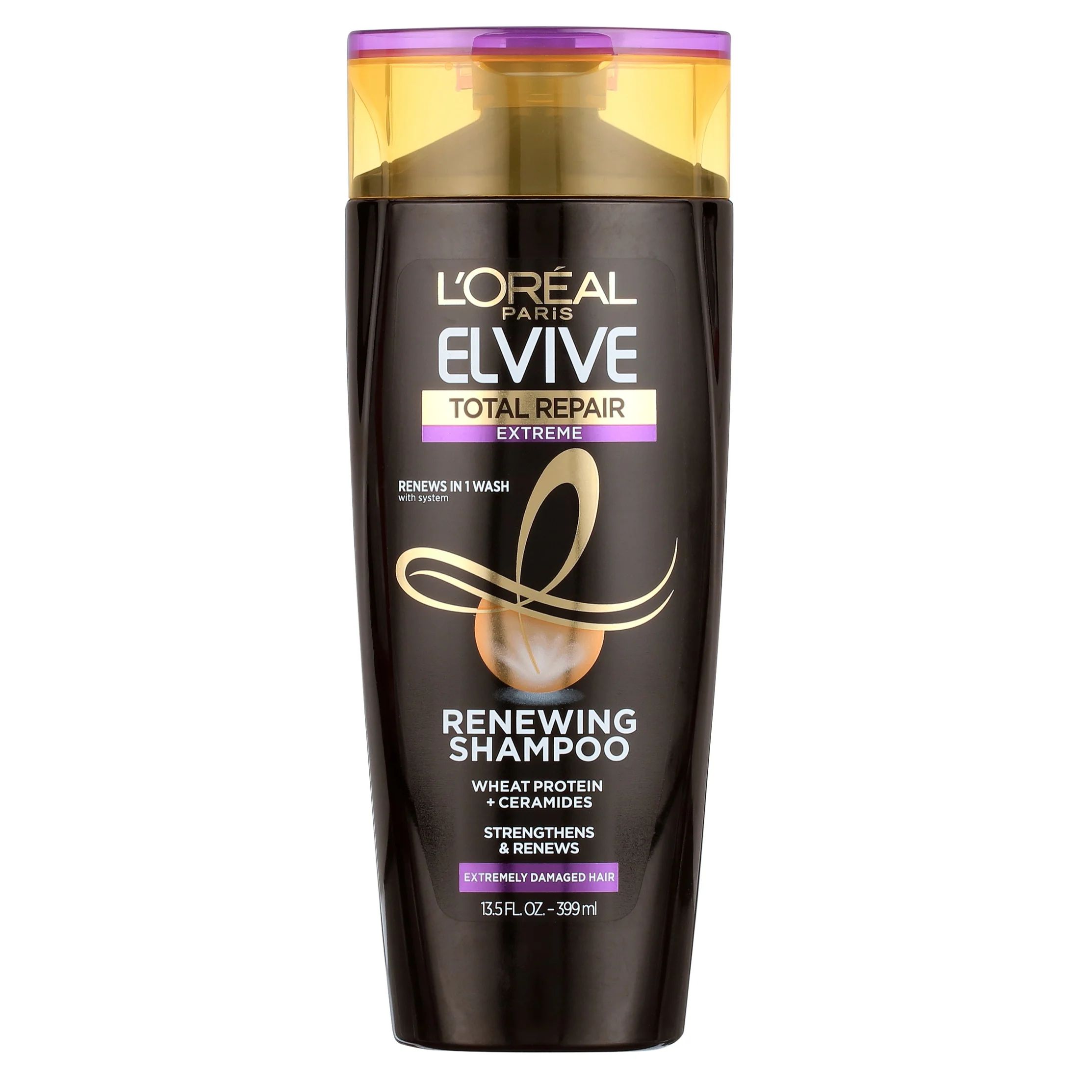 L'Oreal Paris Elvive Total Repair Extreme Renewing Shampoo, 13.5 fl oz | Walmart (US)