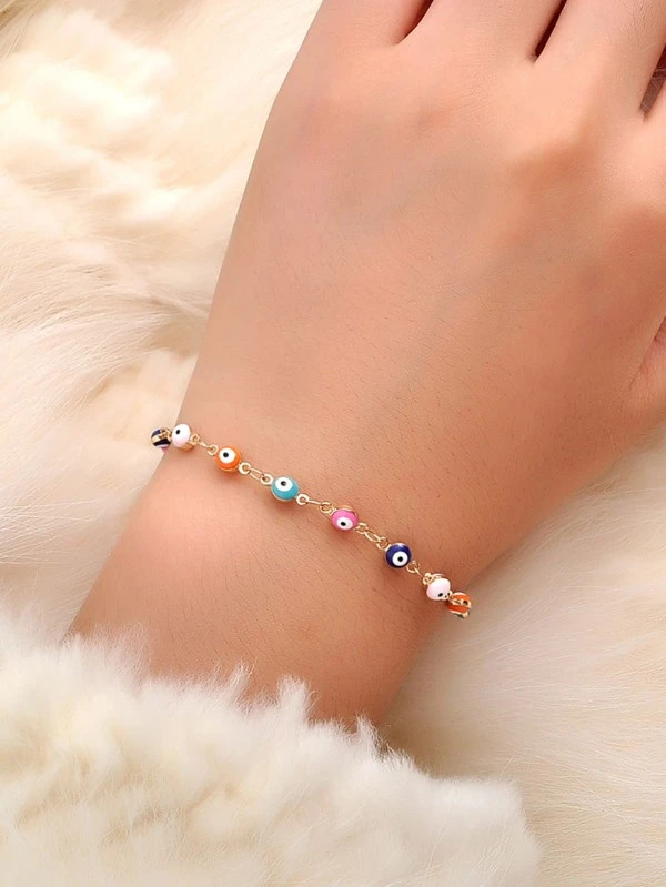 Random Color Evil Eye Decor Bracelet | SHEIN