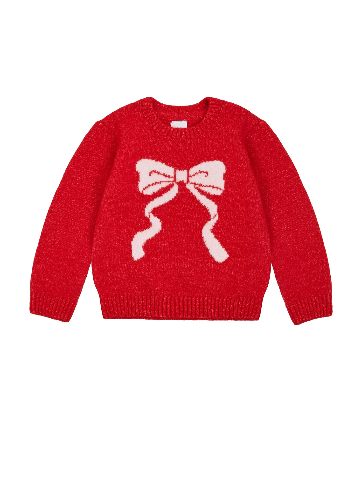 Wonder Nation Toddler Girls Holiday Fair Isle Sweater, Sizes 12M-5T | Walmart (US)