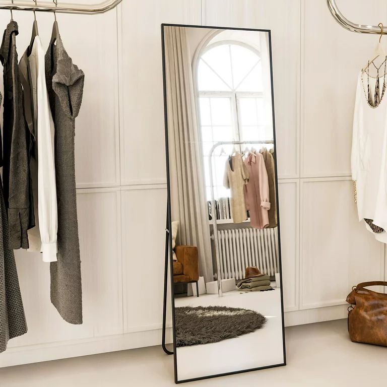 BEAUTYPEAK Full Length Mirror  Rectangle Body Dressing Floor Mirrors for Standing Leaning Mirrors... | Walmart (US)