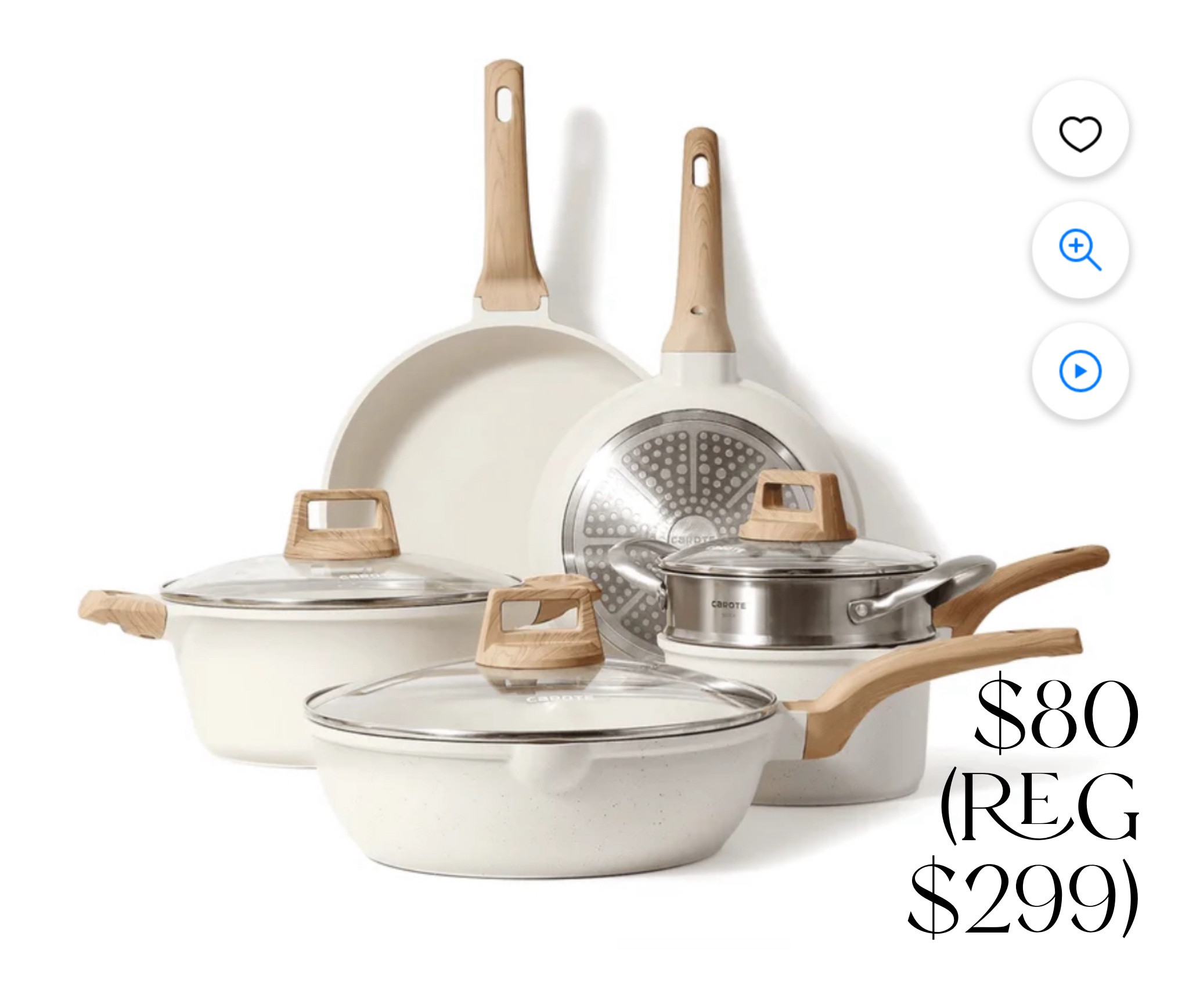 A steal of a deal for this pots and pan set! Just got them in! Great quality! Very sturdy! #carote #potsandpans #walmart #blackfriday 

#LTKhome #LTKGiftGuide #LTKCyberWeek