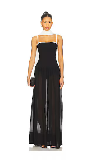 Hepburn Maxi Dress in Black Tie Colorblock | Revolve Clothing (Global)