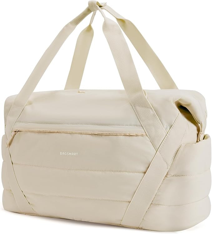 BAGSMART Gym Bag for Women, Weekender Travel Bag with Trolley Sleeve, Sports Duffel Bag with Yoga... | Amazon (US)