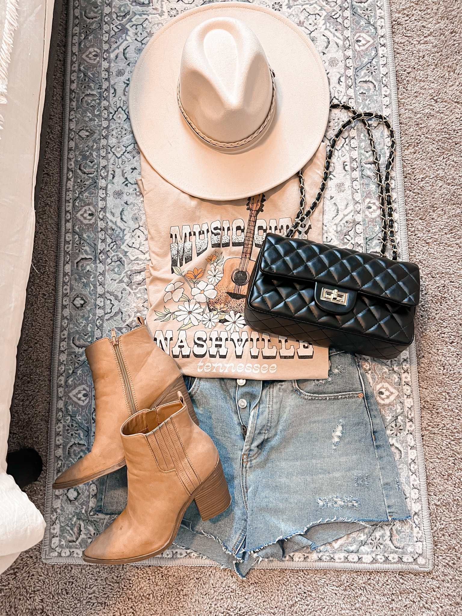 Style guide - western style 

Are you heading to a country concert soon? Maybe Nashville ? County fair ?🤠

Shop here for inspo 🤎🤎

Country concert, Nashville outfit, county fair, western outfit, Nashville tee, graphic tshirt, walmart fashion, western hat, cowboy hat, cowgirl hat, crossbody bag, black crossbody bag, quilted bag, booties, high heels, tan heel, tan boots, western boots, cowgirl boots, denim shorts, Jean shorts, target outfit, target shorts, wild fable, country girl, country concert 

#LTKstyletip #LTKtravel #LTKxPrimeDay