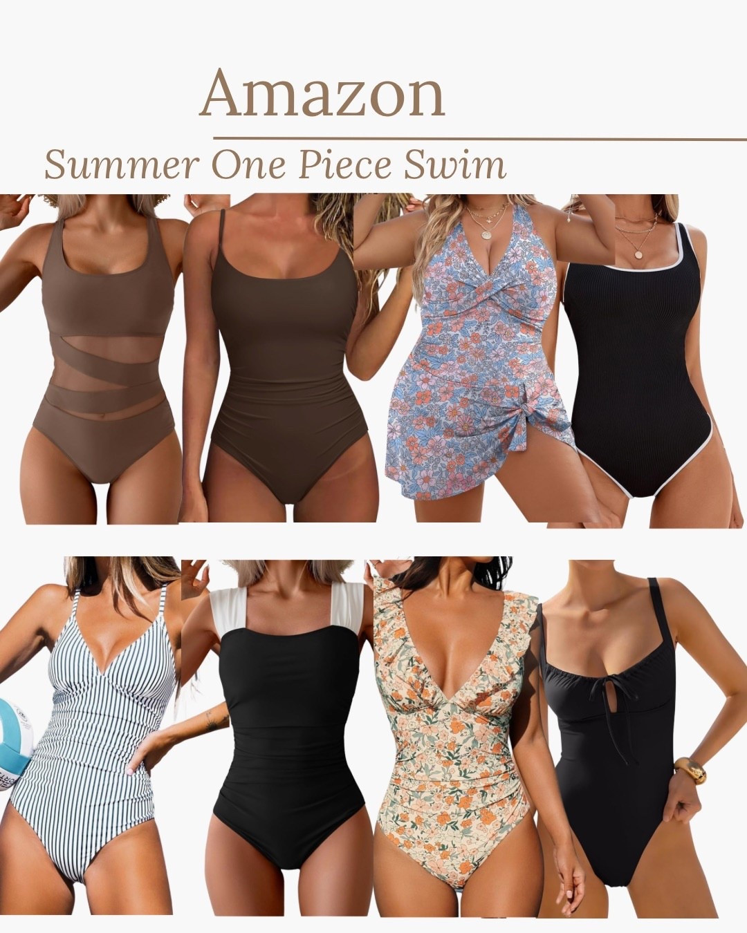 Amazon one piece swimwear!

#LTKSeasonal #LTKSwim #LTKootd