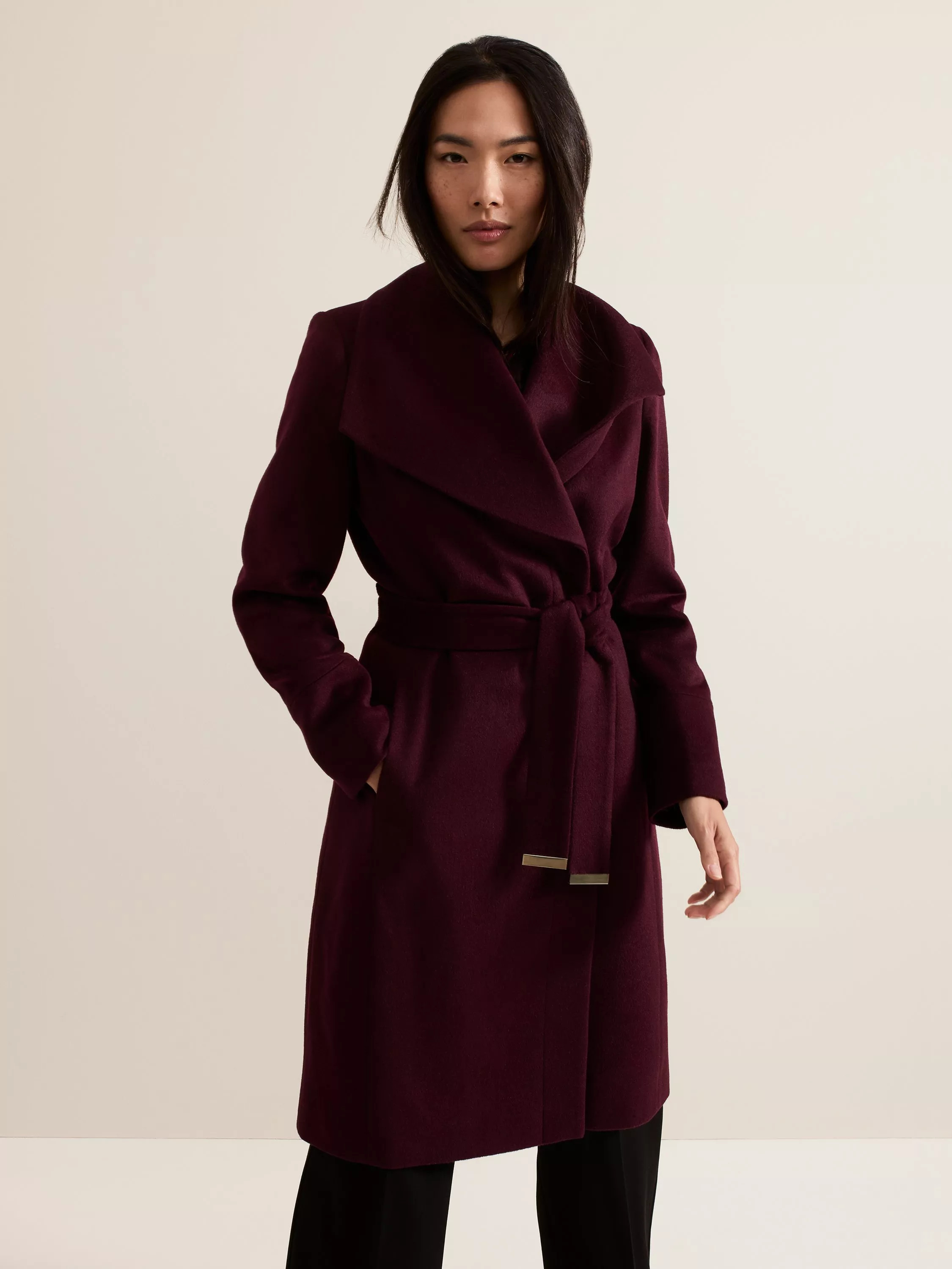Phase EightNicci Belted Wool Blend Coat | John Lewis (UK)