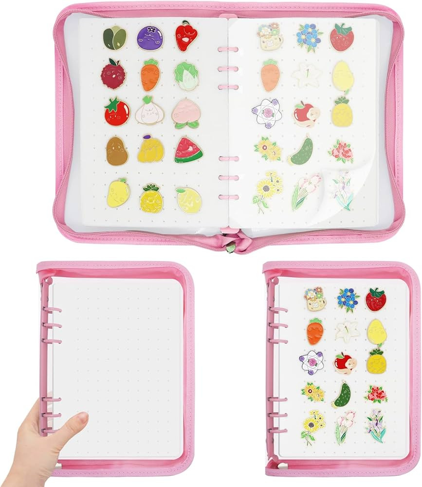 Pin Display Book Enamel Pin Collection Holder Trading Book with 6-Page Display Boards A5 Brooch P... | Amazon (US)