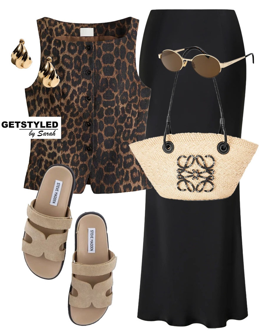 Leopard print styling 🐆

#leopard #waistcoat #skirt #sandals 

#LTKsummer #LTKspring #LTKstyletip