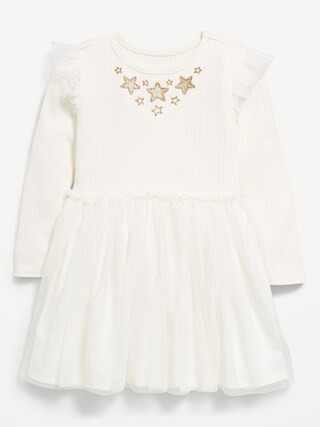 Long-Sleeve Fit and Flare Tutu Dress for Toddler Girls | Old Navy (US)