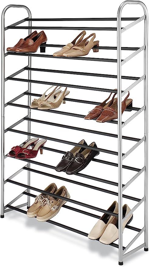 Whitmor 8 Tier Shoe Tower - 40 Pair - With Non-Slip Racks | Amazon (US)