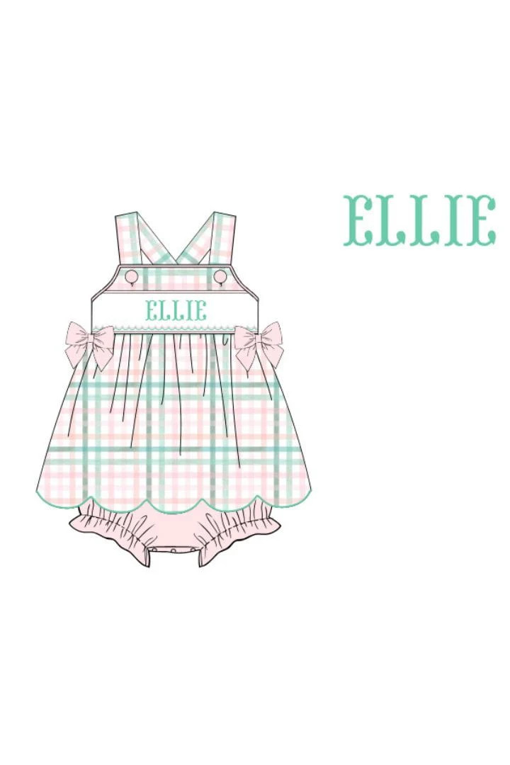 Pre-Order Hand Smocked Custom Name Pretty in Pastel | The Smocked Flamingo