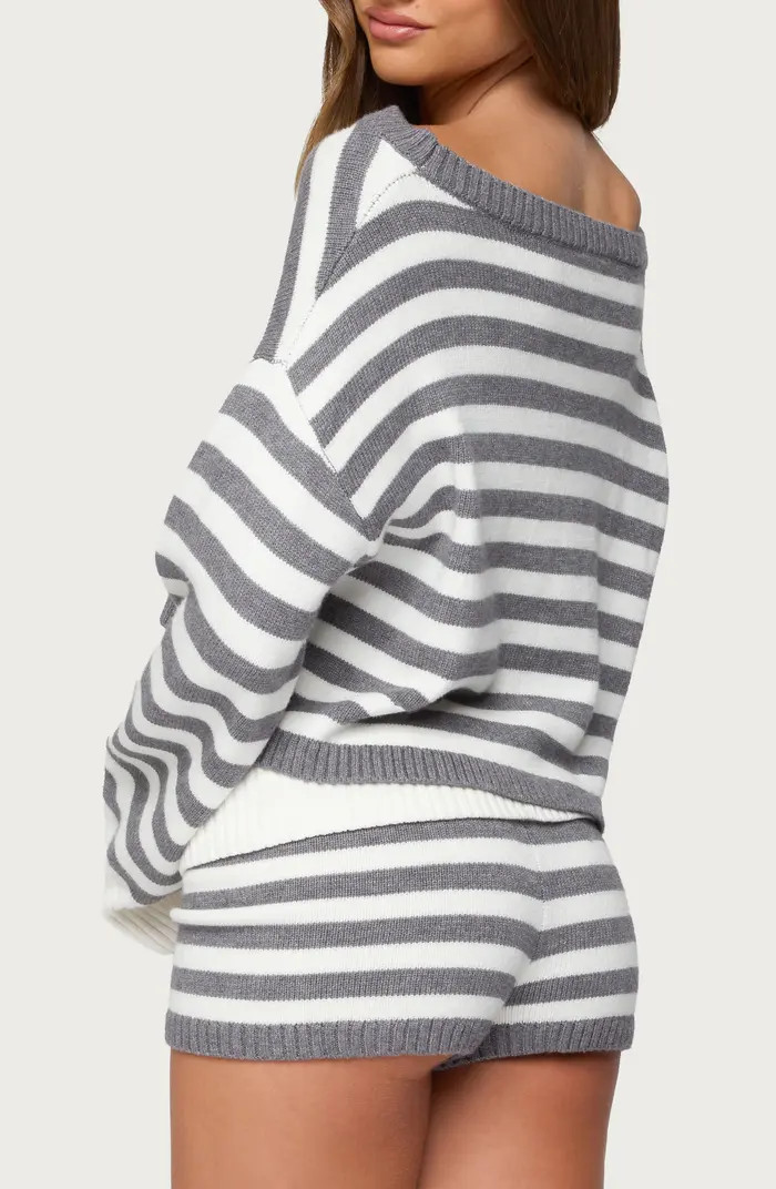Saphi Stripe Off the Shoulder Sweater | Nordstrom