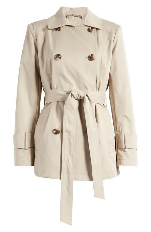 Sam Edelman Belted Trench Coat in Birch at Nordstrom, Size Small | Nordstrom